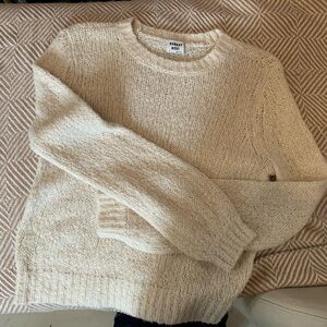 Sunday Best Small Cream Knit Pullover Sweater Alpaca Wool Scandi Girl Cabincore